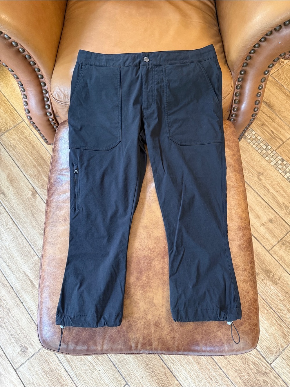 Columbia Saturday Trail Jogger Pant Sz 8 Black Hiking Climbing Omnishield UPF